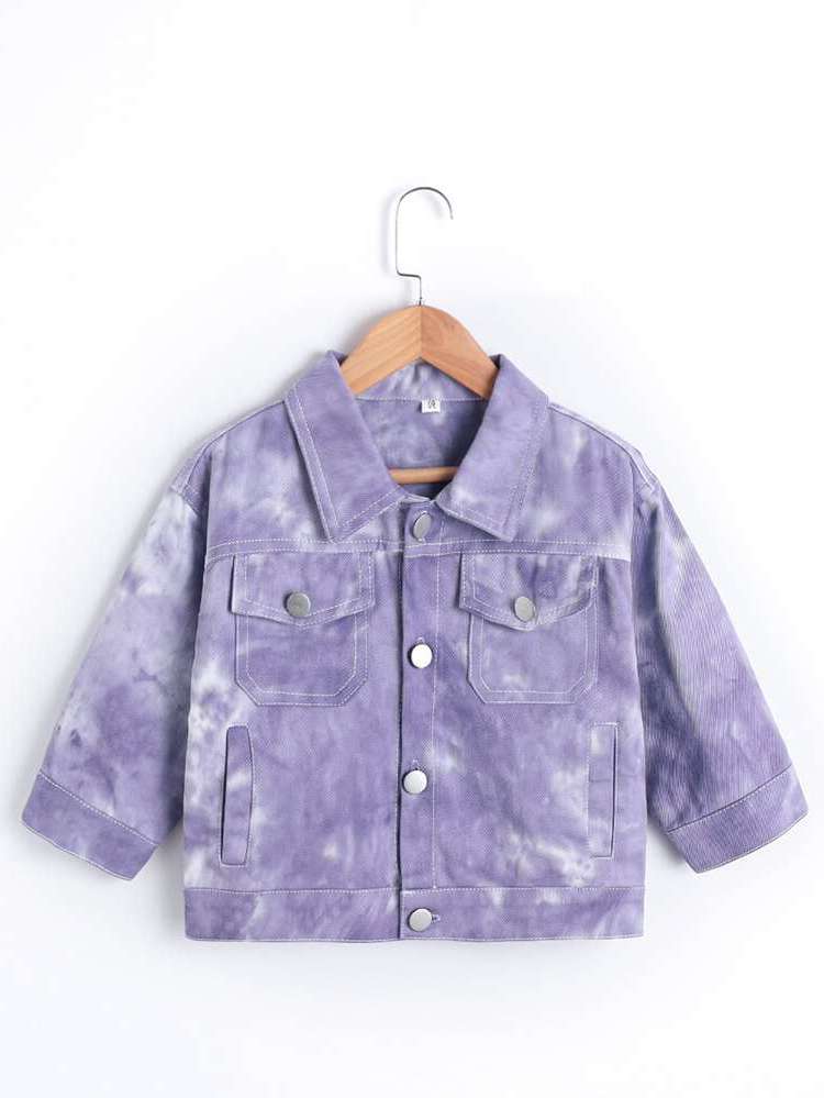  Casual Button Regular Toddler Girl Denim Jackets  Coats 891