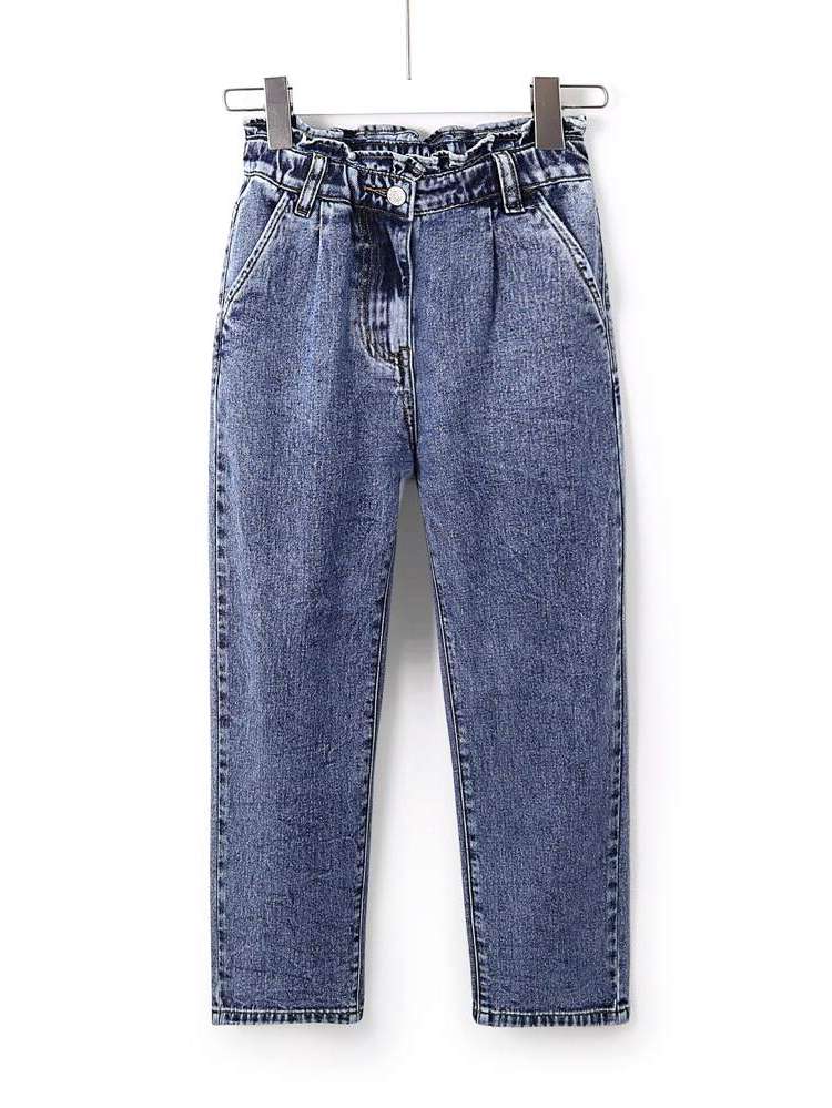 Regular Fit  Plain Girls Denim 1980