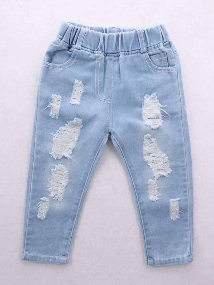 Medium Wash Ripped  Kids Clothing 7425