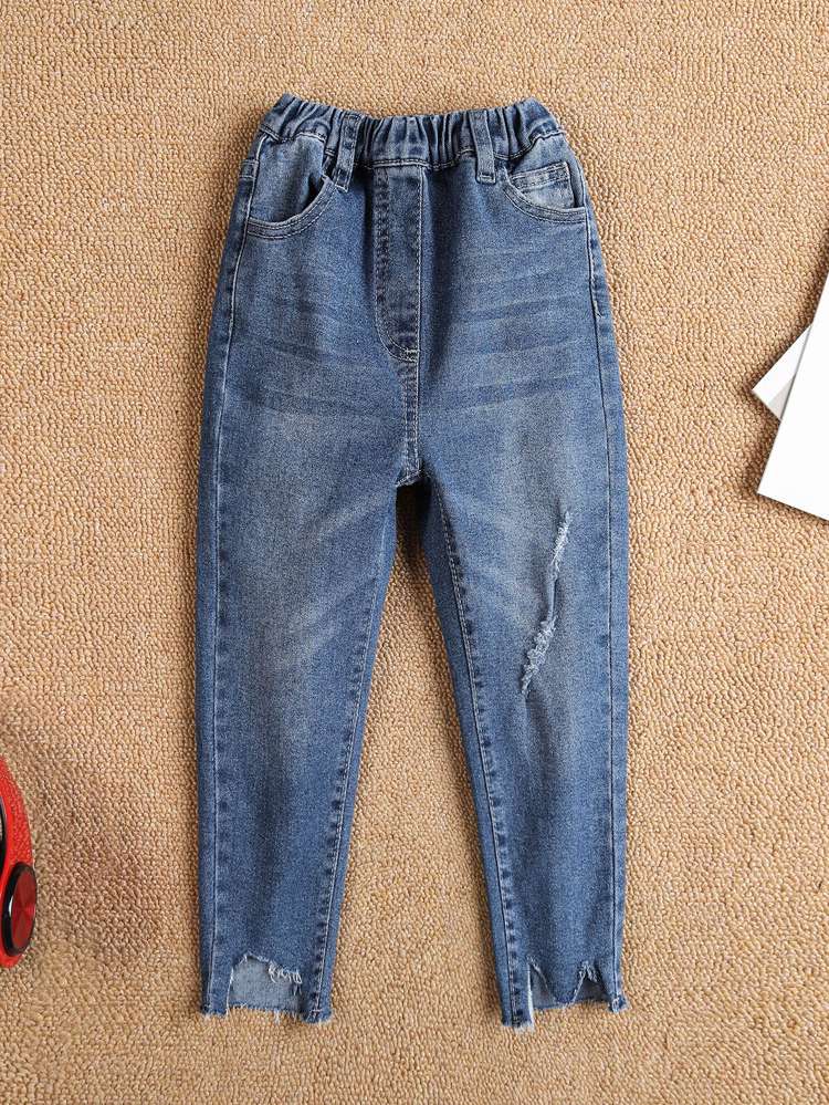  Ripped Long Toddler Girls Denim 9535