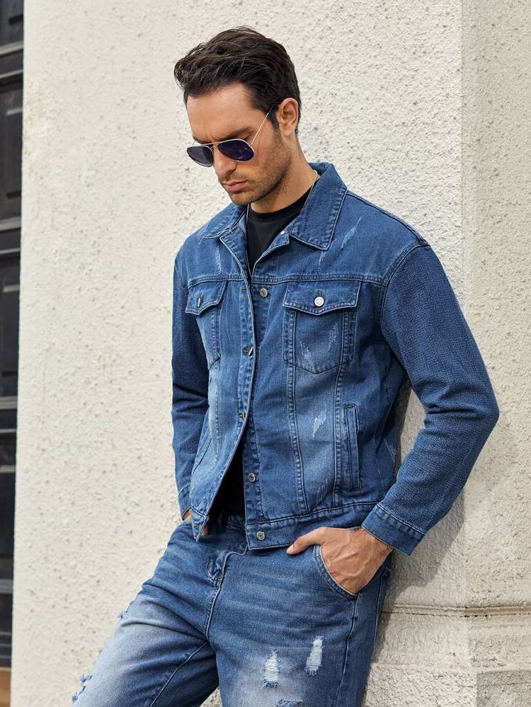  Collar Pocket Casual Men Clothing 3065