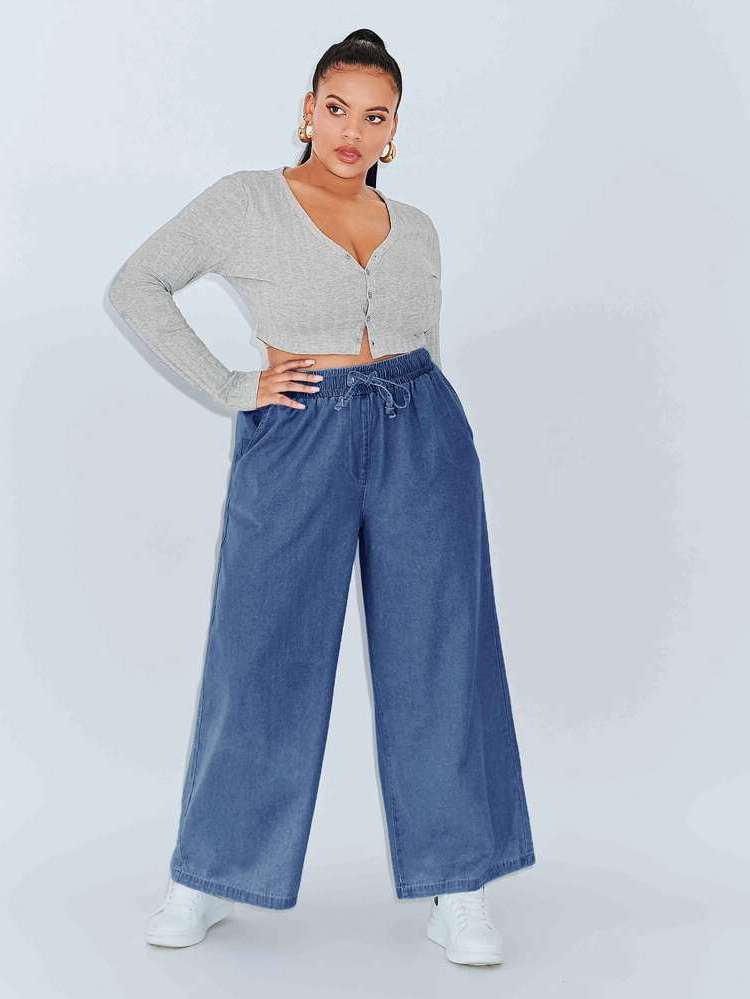  Loose  Plus Size Jeans 8987