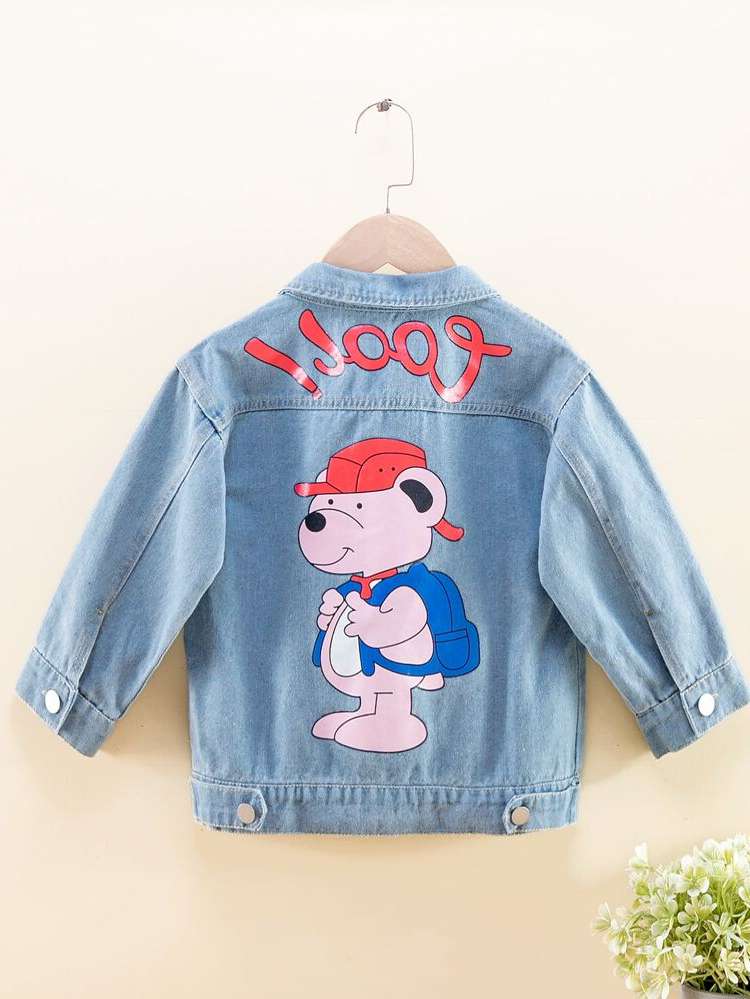 Regular Casual Long Sleeve Toddler Boy Denim Jackets  Coats 8109