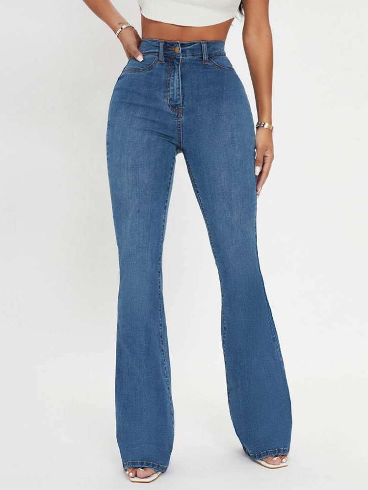 Plain Long  Women Jeans 955