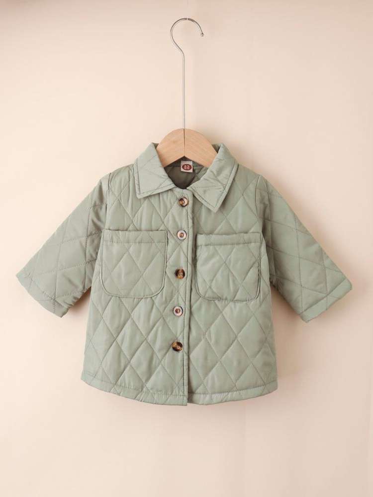  Long Long Sleeve Plain Baby Coats 7508