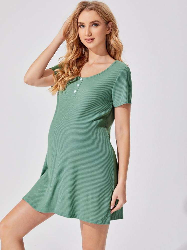 Mint Green Casual  Maternity 1990