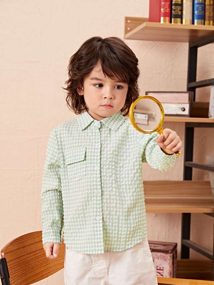 Long Sleeve Regular Collar Toddler Boys Clothing 6237