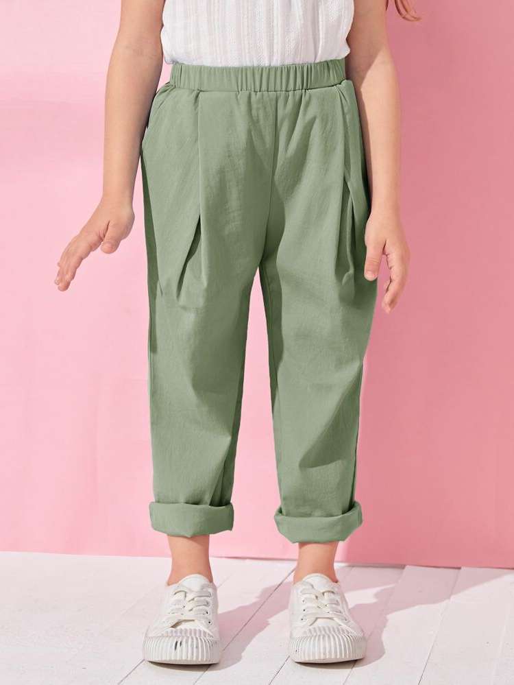  Mint Green Long Toddler Girl Pants 9024