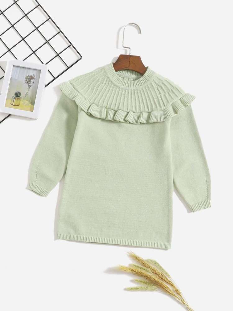 Regular Long Sleeve Round Neck Casual Toddler Girls Clothing 8818