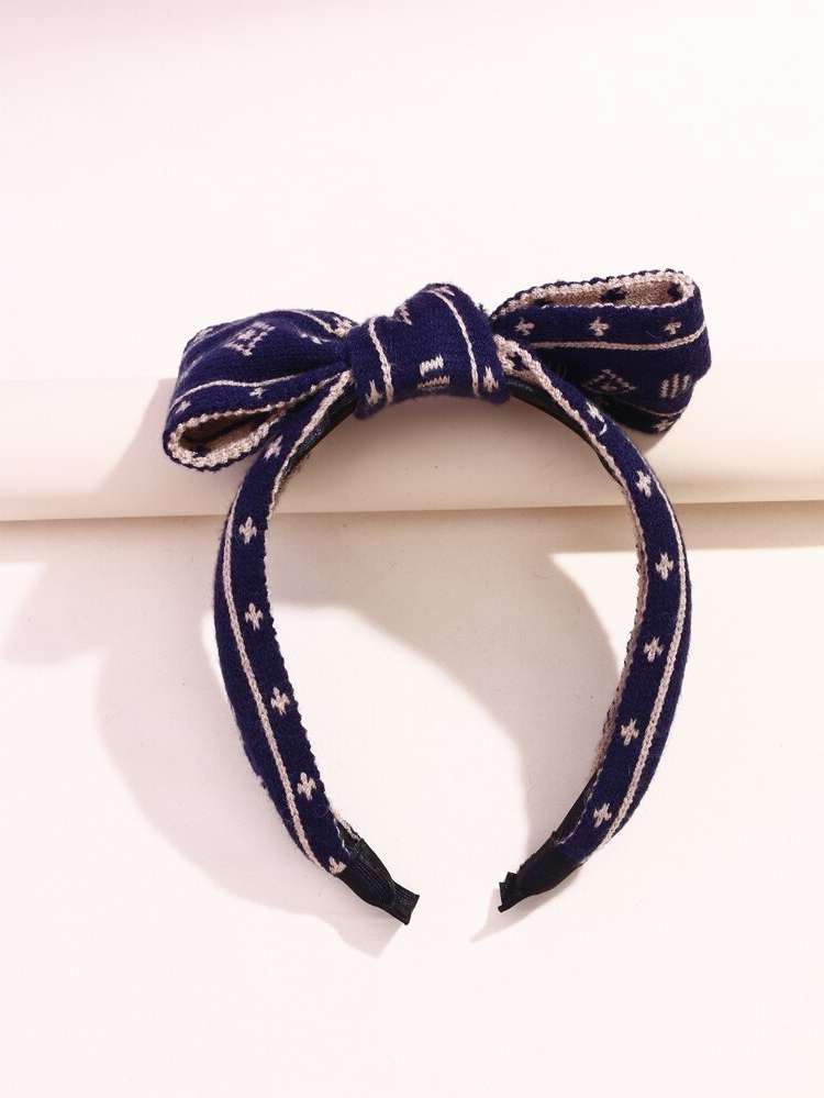 Striped Bow Casual Hair Accessories 407