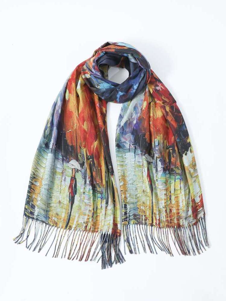 Casual  Graphic Scarves 9426