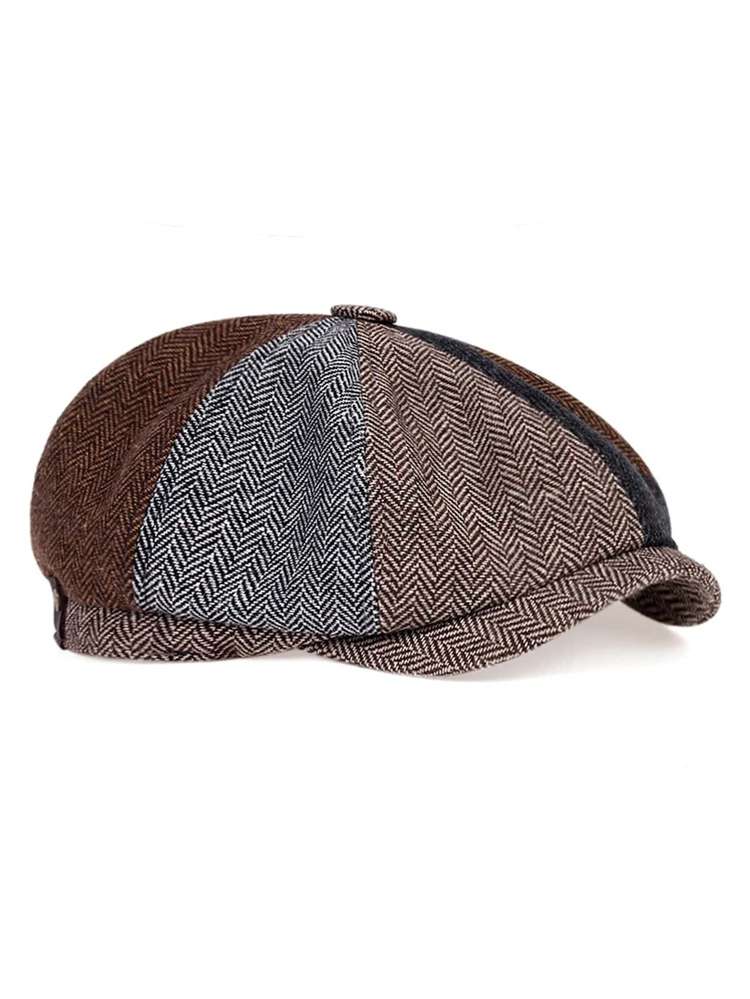 Casual Multicolor Geometric Men Hats  Gloves 8696