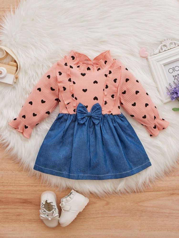  Ruffle Long Sleeve Baby  Mom 741