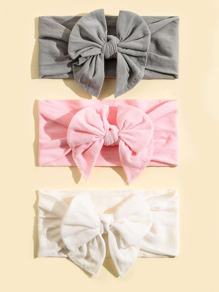  Plain Casual Bow Baby Hair Accessories 466