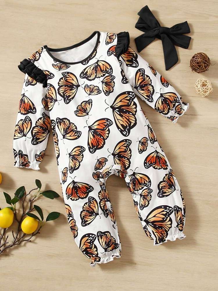  Multicolor All Over Print Long Baby  Mom 1435