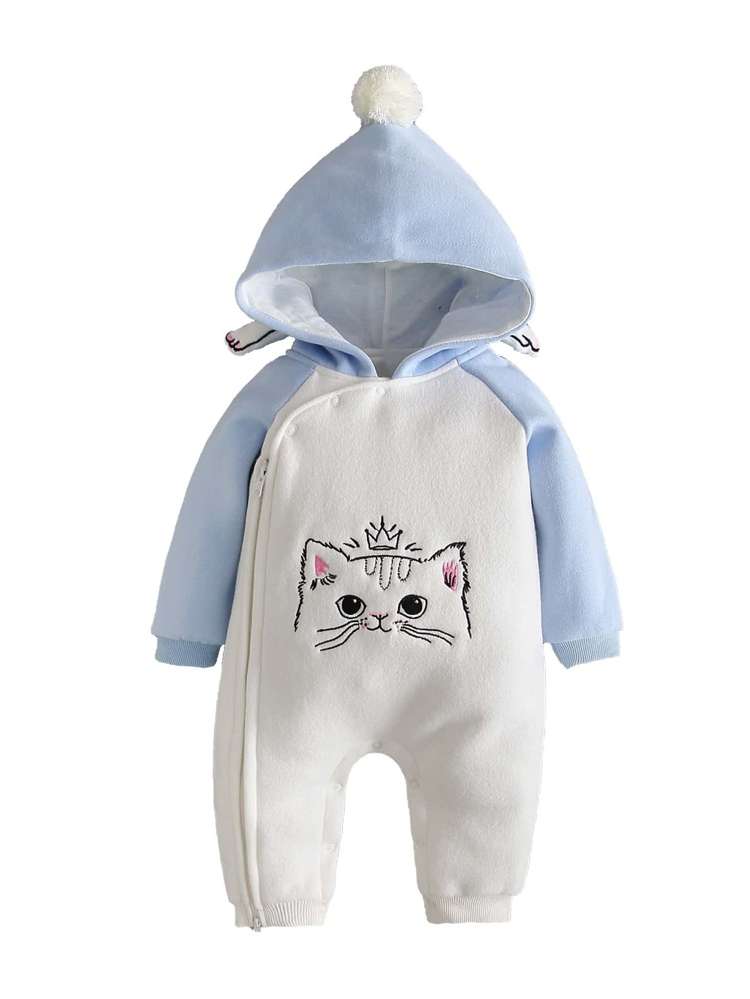 Casual Long Sleeve Pom Pom Cartoon Baby Clothing 406