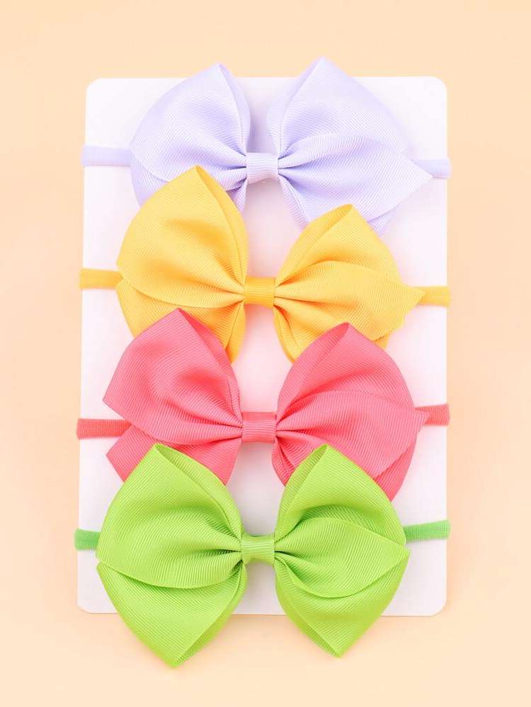 Plain Bow Casual Baby Accessories 7371