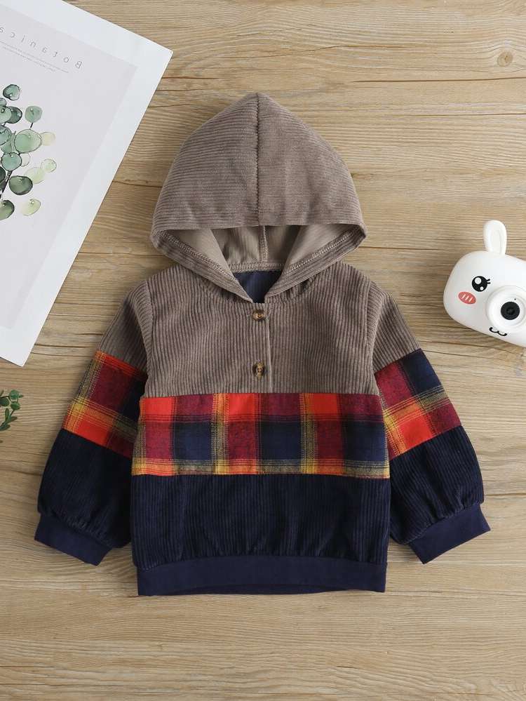 Button Regular Fit Regular Plaid Baby Clothing 2259