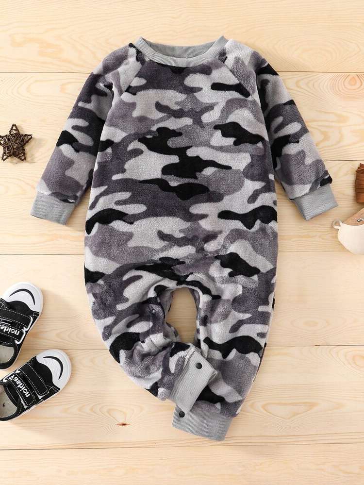 Long Camo Button Casual Baby  Mom 2062