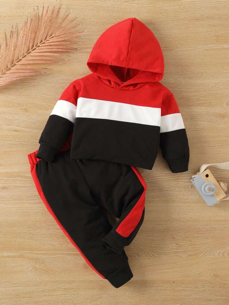 Hooded Multicolor Regular Fit Long Sleeve Baby Sets 411