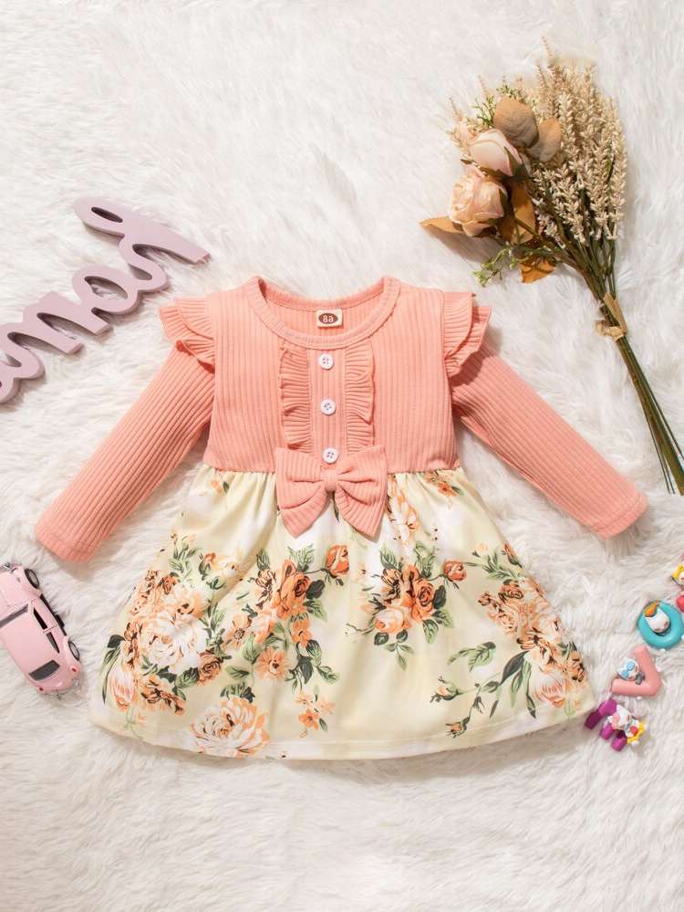 Cute Regular Fit Short Ruffle Baby Clothing 8574