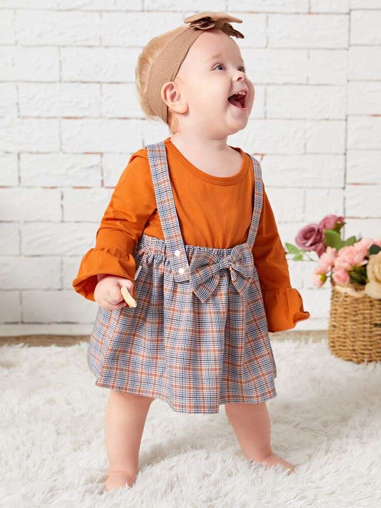  Bow Cute Long Sleeve Baby  Mom 4825