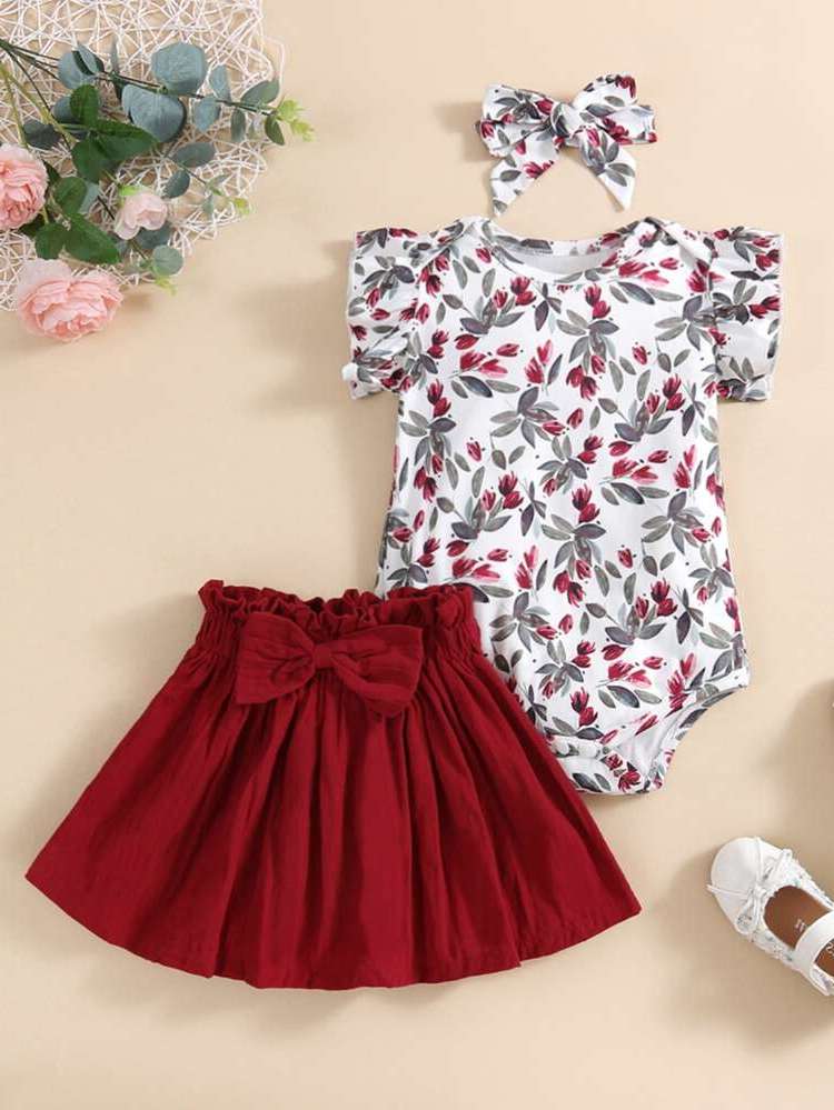 Regular Fit Round Neck Casual Baby Sets 834