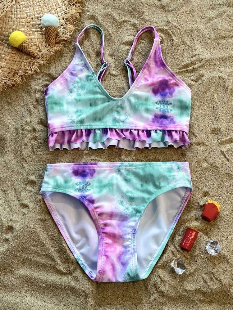 Cute Tie Dye Multicolor Baby Swimwear 4983