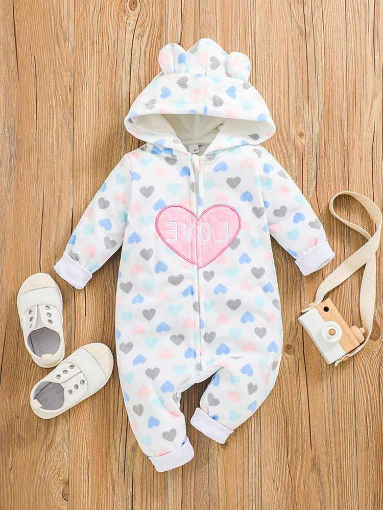  Long Sleeve Heart Baby Onesies 196