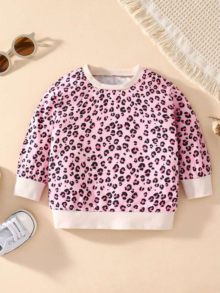  Round Neck Long Sleeve Regular Fit Baby Sweatshirts 7194