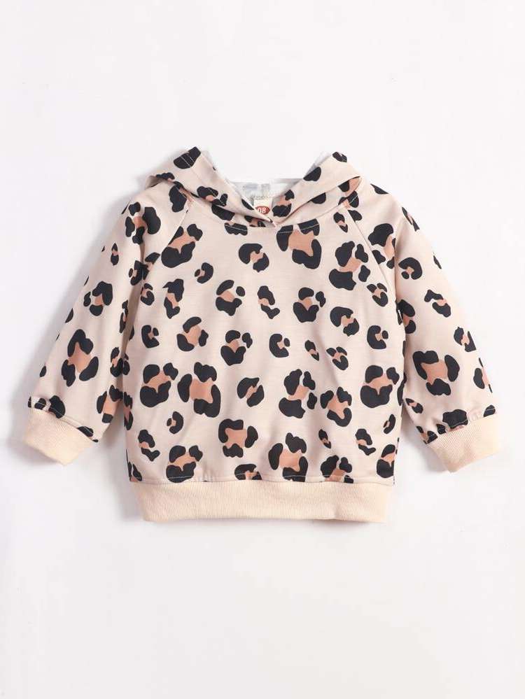 Long Sleeve Regular Leopard Multicolor Baby Sweatshirts 3199