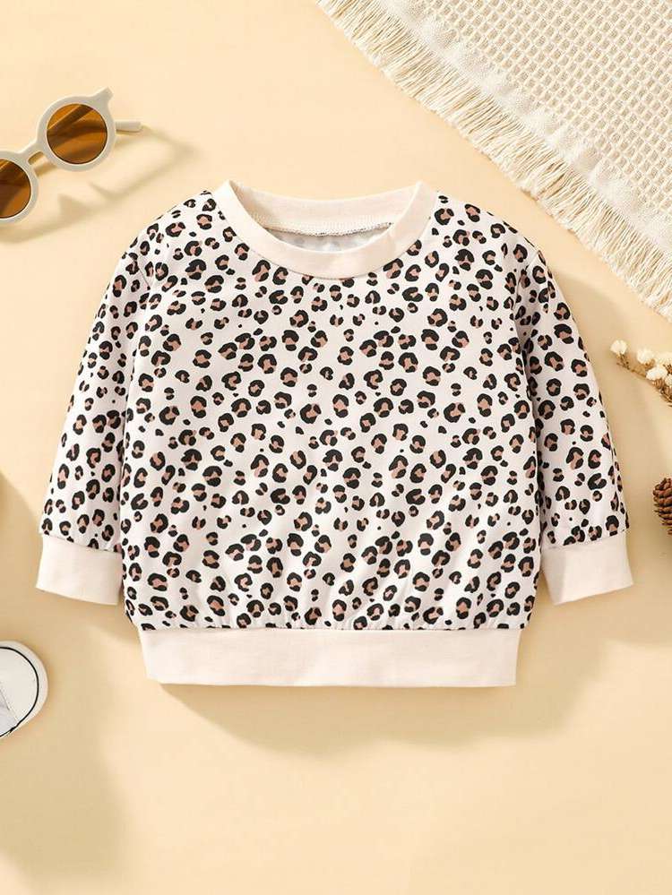 Regular Leopard Regular Fit Baby Sweatshirts 736