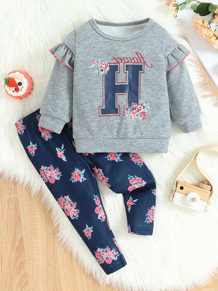 Long Sleeve Round Neck Regular Fit Baby Sets 8031