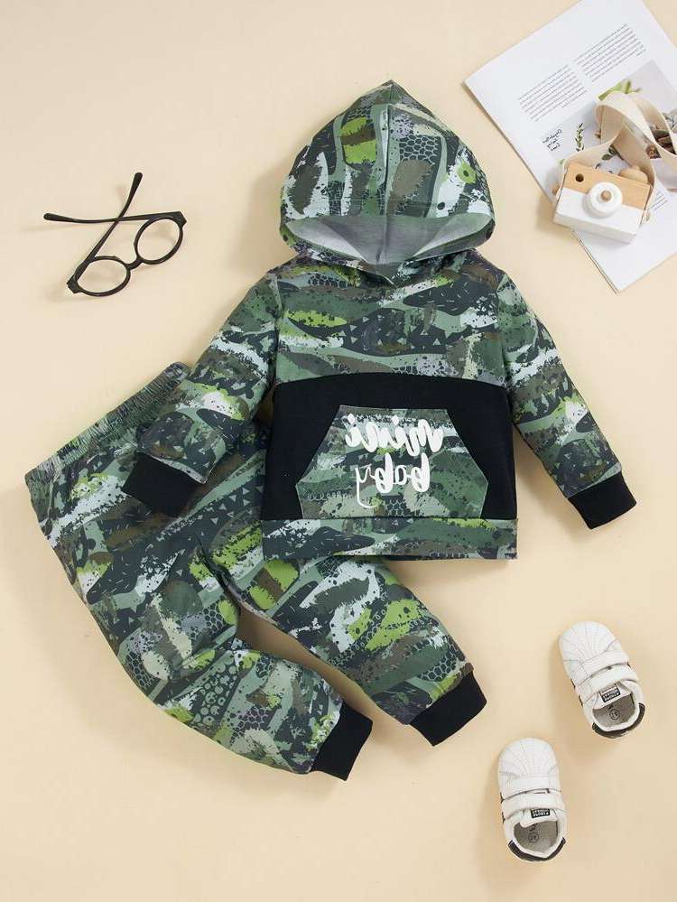 Multicolor Casual Pocket Hooded Baby Clothing 923