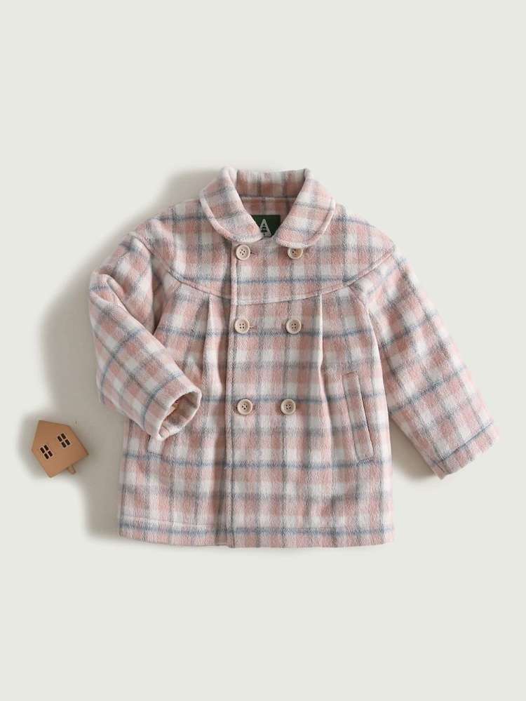 Casual Long Sleeve Plaid Baby Clothing 9284