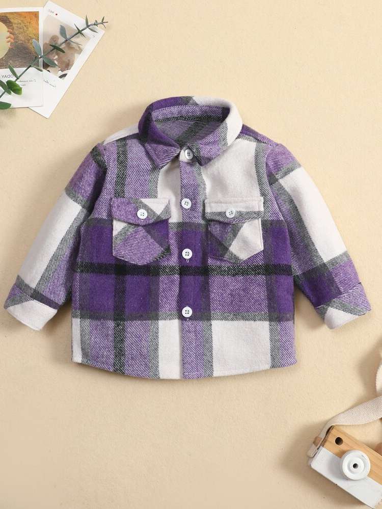  Multicolor Plaid Baby Tops 658