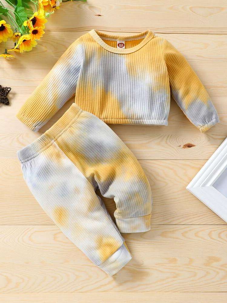  Round Neck Regular Fit Tie Dye Baby Sets 735