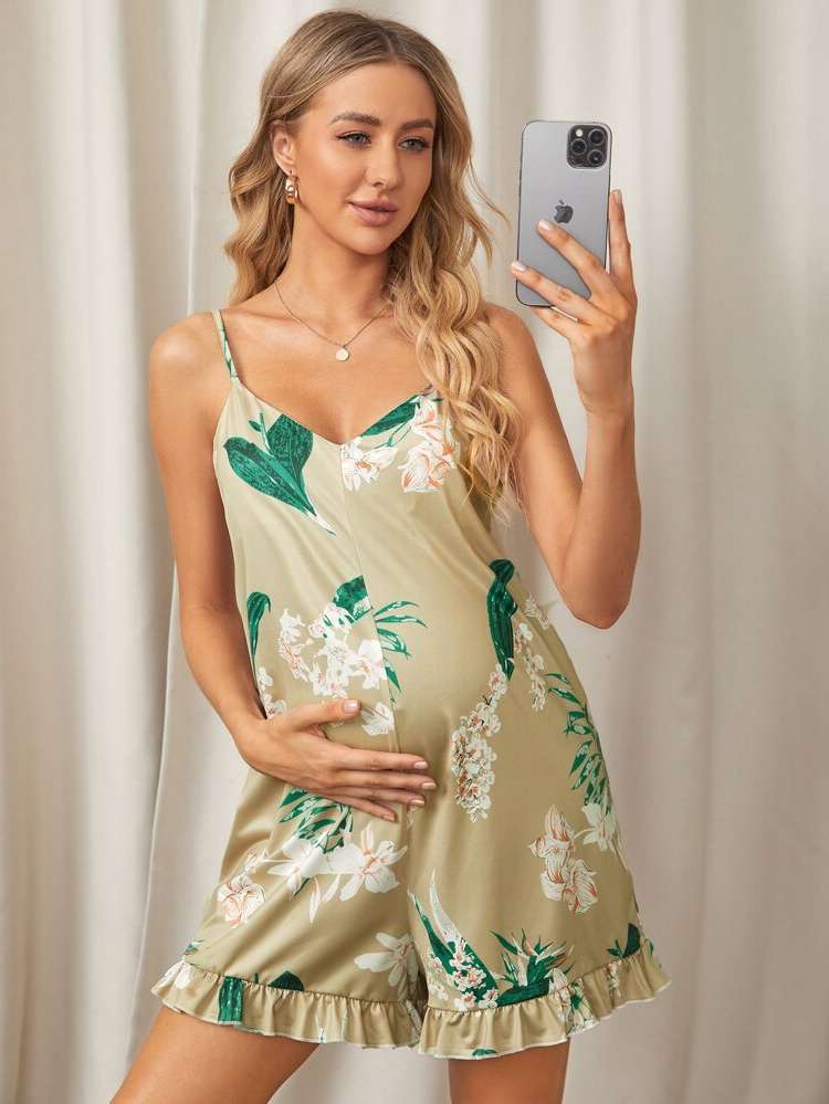  Tropical Spaghetti Strap Maternity 308