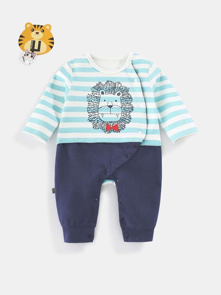  Long Multicolor Long Sleeve Baby Onesies 8170