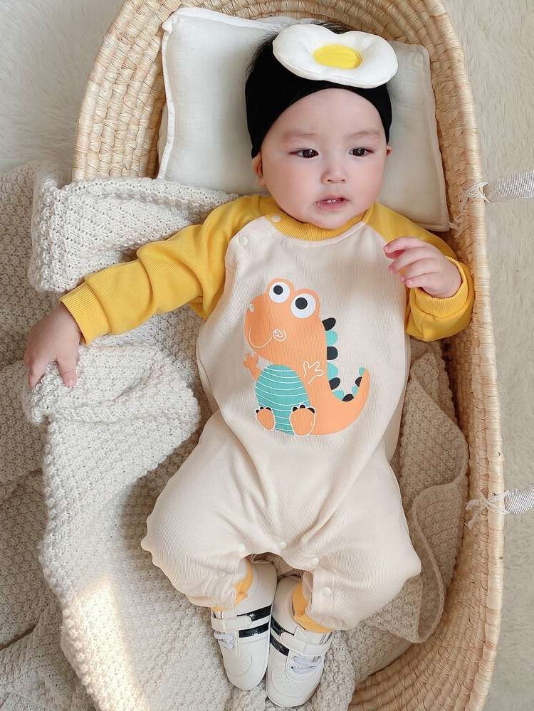 Round Neck  Long Sleeve Baby Clothing 7993