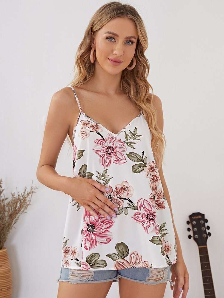 Spaghetti Strap Floral Maternity 32