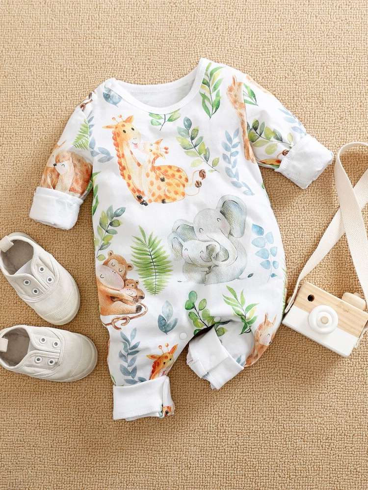  Long Sleeve Plants Casual Baby Clothing 7128