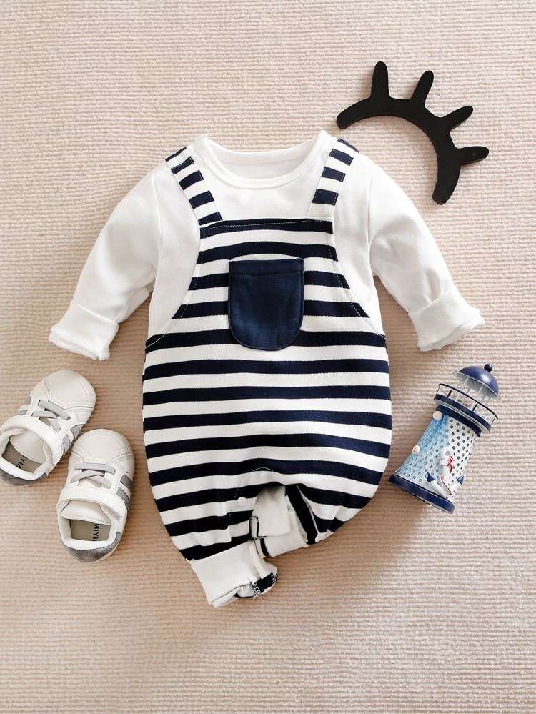  Casual Round Neck Baby Onesies 9637