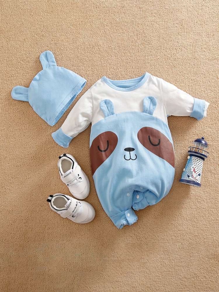 Long Embroidery Round Neck Baby Clothing 9434