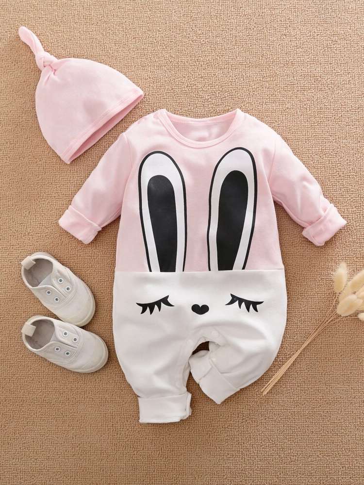 Cute Colorblock Multicolor Long Baby Onesies 8478