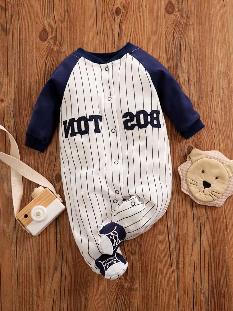 Embroidery Letter Round Neck Baby  Mom 5468