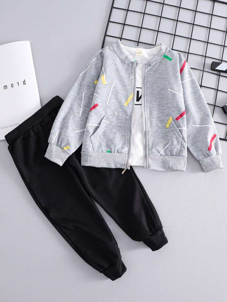 Casual Long Sleeve Graphic Multicolor Baby  Mom 5501