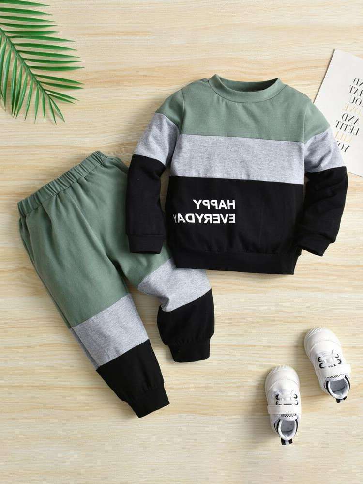 Long Sleeve Casual Letter Baby Clothing 936