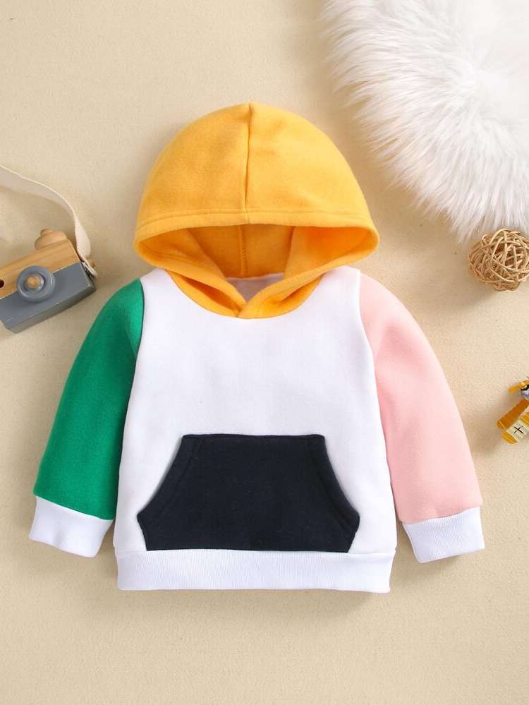 Regular Hooded Long Sleeve Baby Sweatshirts 7161