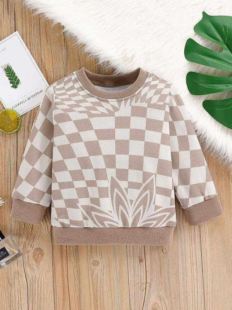 Long Sleeve Round Neck Casual Baby  Mom 1768